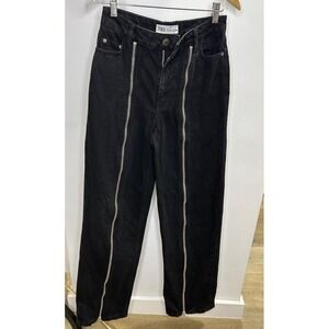 ZARA‎ WOMAN SS23 PANTS BLACK ZW THE FULL  LENGTH JEANS SIZE 2